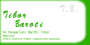 tibor baroti business card